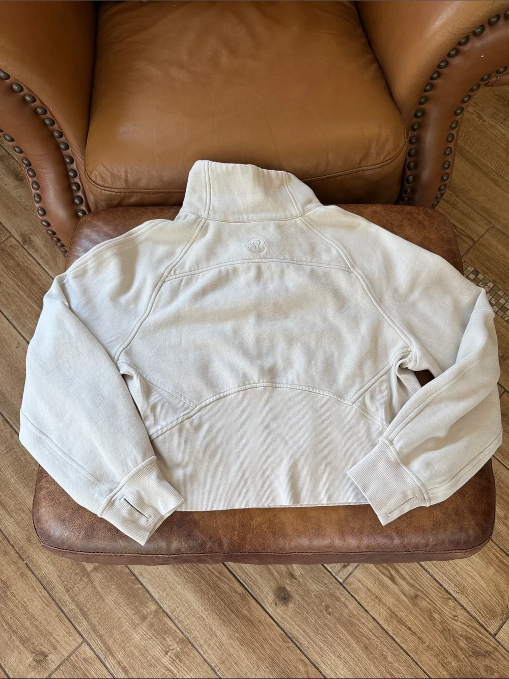 Lululemon Scuba Oversized Funnel Neck Half Zip XS/S Bone Cream 4 6 8 Fleece